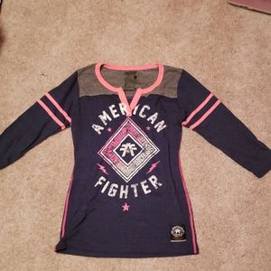 3/4 sleeve american fighter shirt